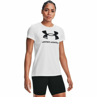 Damen Kurzarm-T-Shirt Under Armour Sportstyle Weiß