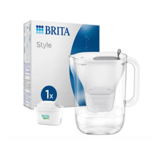 BRITA Carafe Filtrante Marella Style Gris + Maxtra Pro Tout-en-un  125318