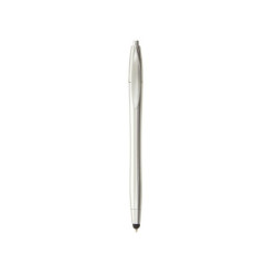 Stylo-bille 2-en-1 argenté et stylet pour écrans tactiles