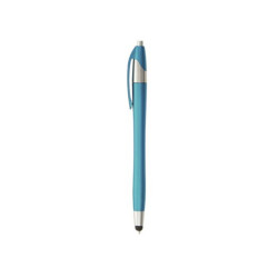 Stylo-bille 2-en-1 turquoise et stylet pour écrans tactiles