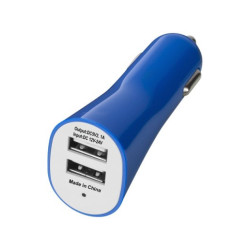 Chargeur voiture 2 Ports USB 2.1A 12V (Bleu)