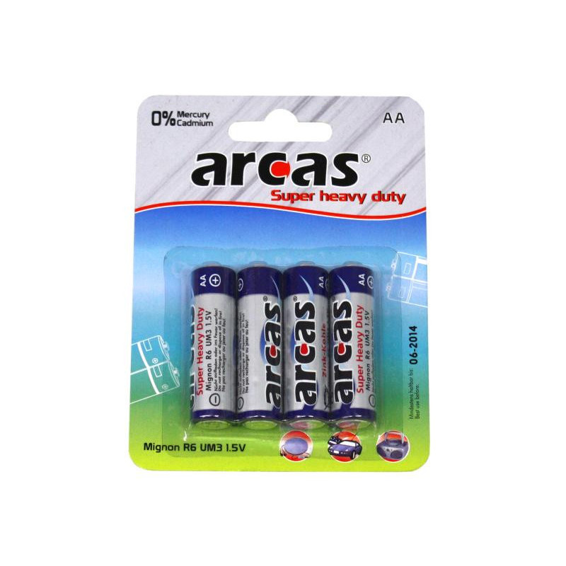ARCAS Pack de 4 piles R06 Mignon AA ARCAS Pack de 4 piles R06 Mignon AA