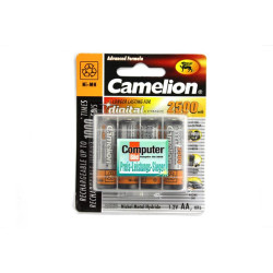Camelion Pack de 4 piles AA Mignon 2500mAH