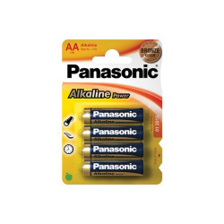 Pack de 4 piles Panasonic Alcaline Power LR6 Mignon AA