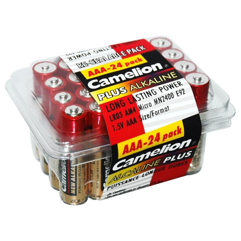 Camelion Pack de 24 piles Alcaline LR03 Micro AAA