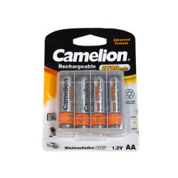 Camelion Pack de 4 piles AA Mignon 2700mAH + Boitier plastique