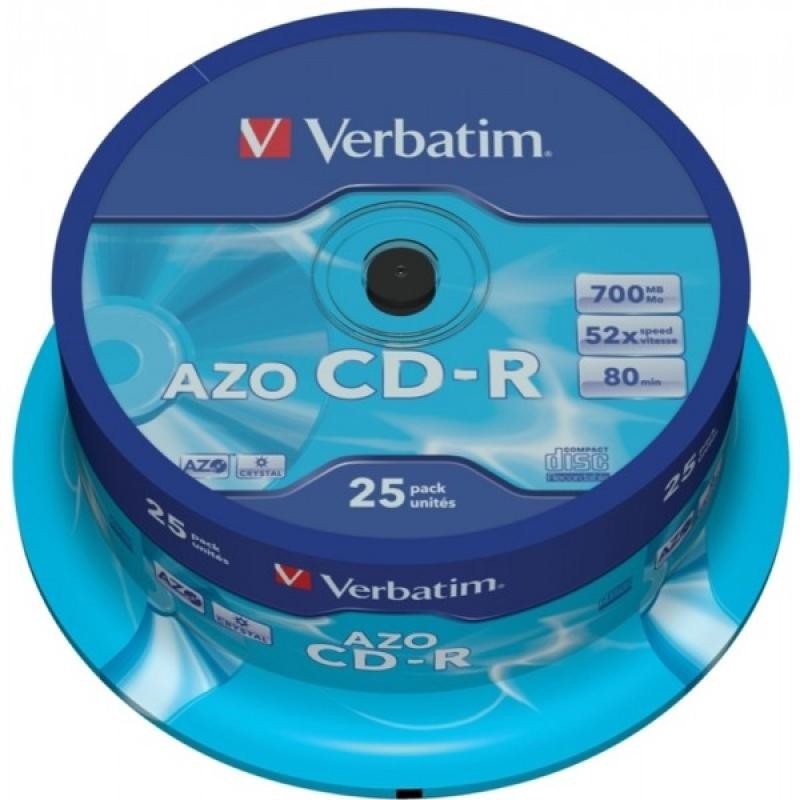CD-R 80 Verbatim 52x DLP AZO 25er Cakebox 43352 CD-R 80 Verbatim 52x DLP AZO 25er Cakebox 43352