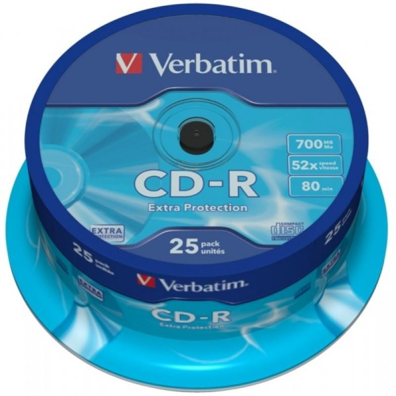 Pack de 25 CD-R 80 Verbatim 52x DL Cakebox 43432 Pack de 25 CD-R 80 Verbatim 52x DL Cakebox 43432