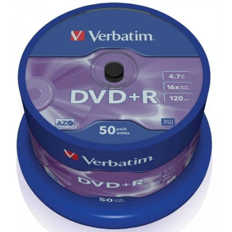 DVD+R 4.7GB Verbatim 16x 50er Cakebox 43550 DVD+R 4.7GB Verbatim 16x 50er Cakebox 43550