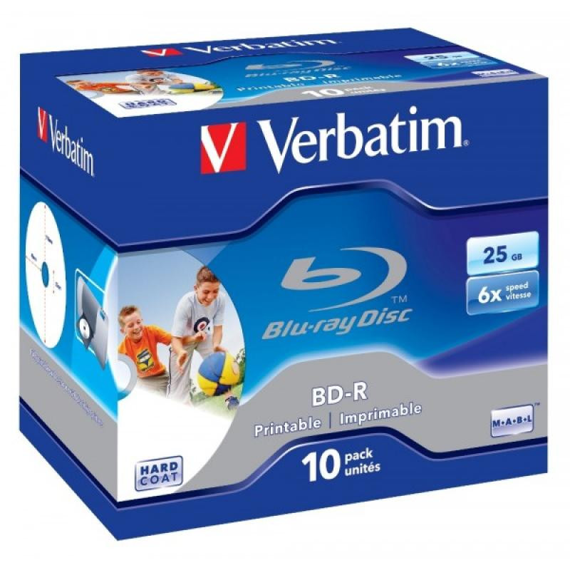 BD-R 25GB Verbatim 6x Inkjet white Full Surface 10er Jewel Case 43713 BD-R 25GB Verbatim 6x Inkjet white Full Surface 10er Jewel Case 43713