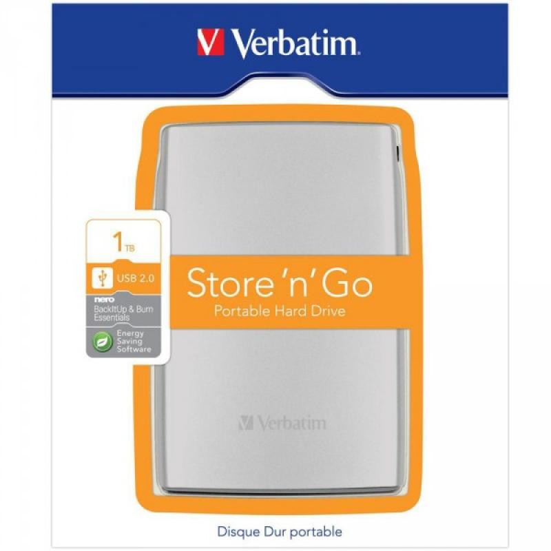 HDD 2.5 USB3 1TB Verbatim Store \'n\' Go Silver 53071 HDD 2.5 USB3 1TB Verbatim Store \'n\' Go Silver 53071