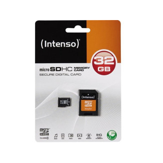 Intenso memory card microSDHC 32GB + adapter CL 4 (3403480)
