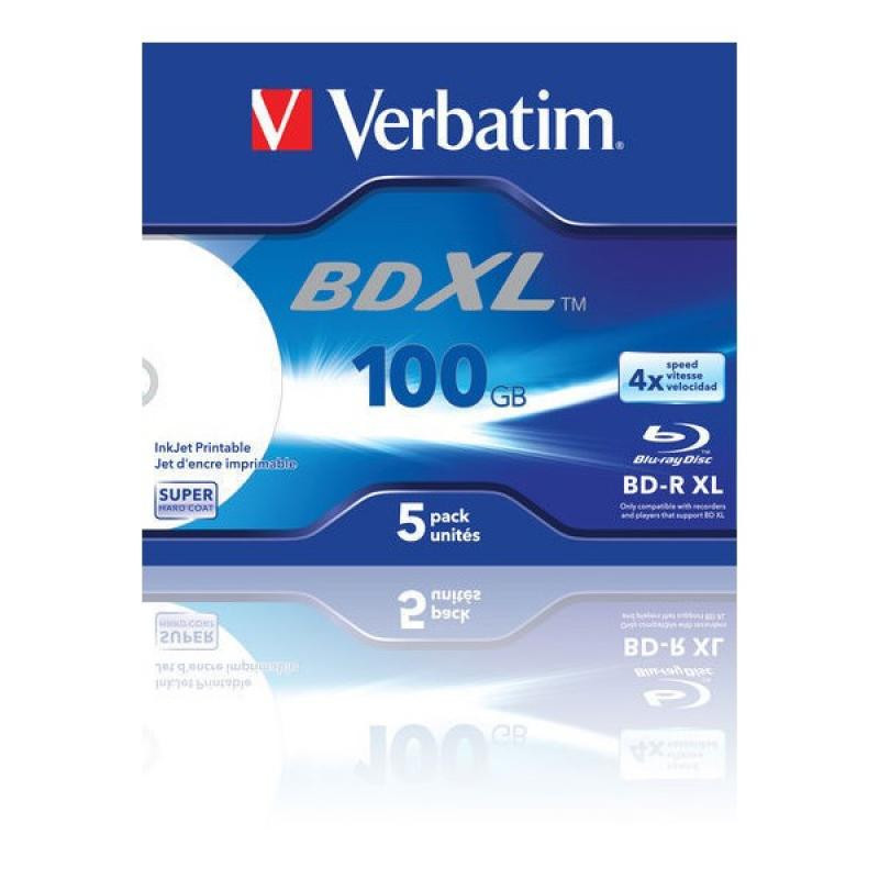 BD-R XL 100er GB Verbatim 4x Inkjet white 5er Jewel Case BD-R XL 100er GB Verbatim 4x Inkjet white 5er Jewel Case