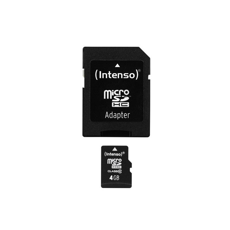 Intenso Memory Card microSDHC 4GB + Adapter CL 10 (3413450)