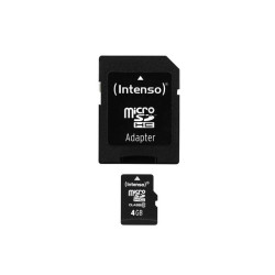 Intenso Memory Card microSDHC 4GB + Adapter CL 10 (3413450)