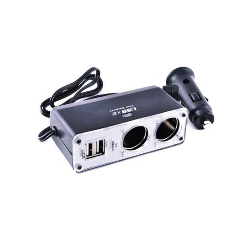 Double prise allume cigare / 2 prises et 2 ports USB Double prise allume cigare / 2 prises et 2 ports USB