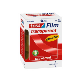 Film transparent Tesa pour dérouleur de table (6 pces 66m x 25mm) (57379)