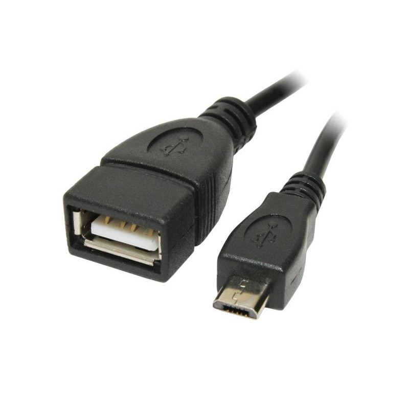 Reekin Adaptateur OTG - Câble Micro USB B/M vers USB A/F 0.20m