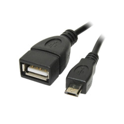 Reekin Adaptateur OTG - Câble Micro USB B/M vers USB A/F 0.20m