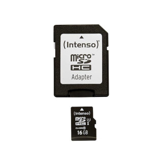 Intenso memory card microSDHC UHS-I Premium 16GB + adapter CL 10