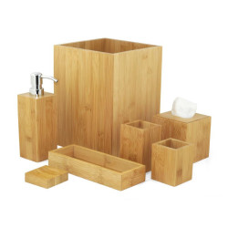 MK Bamboo LONDON ? Set d?articles de bain en bambou (7 pièces)