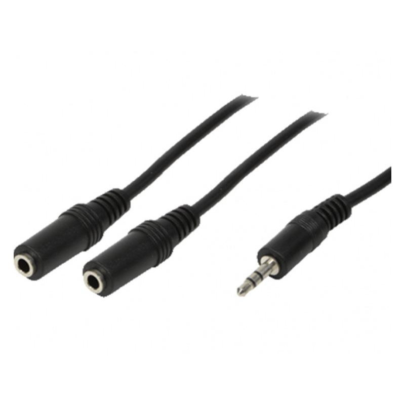 Câble audio LogiLink 0.20m 1x3.5 et 2x3.5 Stéréo Jacks (CA1046)