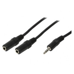 Câble audio LogiLink 0.20m 1x3.5 et 2x3.5 Stéréo Jacks (CA1046)