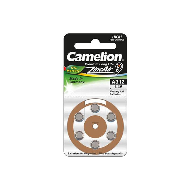 6 piles pour appareil auditif Camelion Zinc-Air A13 0% Mercury/Hg - Marron 6 piles pour appareil auditif Camelion Zinc-Air A13 0% Mercury/Hg - Marron