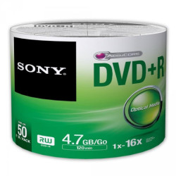 Sony DVD+R 4.7 Go 16x Pack de 50 (50DPR47SB)