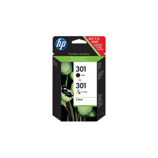 Pack de 2 cartouches d\'encre HP - 301 - CMYK N9J72AE