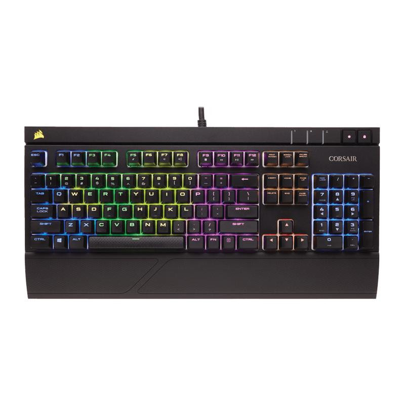 Clavier QWERTY Corsair Gaming STRAFE RGB - Cherry MX Rouge (DE Layout) CH-9000227-DE Clavier QWERTY Corsair Gaming STRAFE RGB - Cherry MX Rouge (DE Layout) CH-9000227-DE