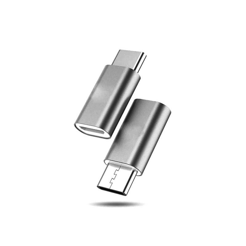 Adaptateur microUSB - USB Type-C (Gris) Adaptateur microUSB - USB Type-C (Gris)