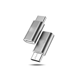Adaptateur microUSB - USB Type-C  (Gris)