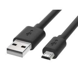 Reekin Câble USB - Micro USB - 2.0 mètre (Noir)