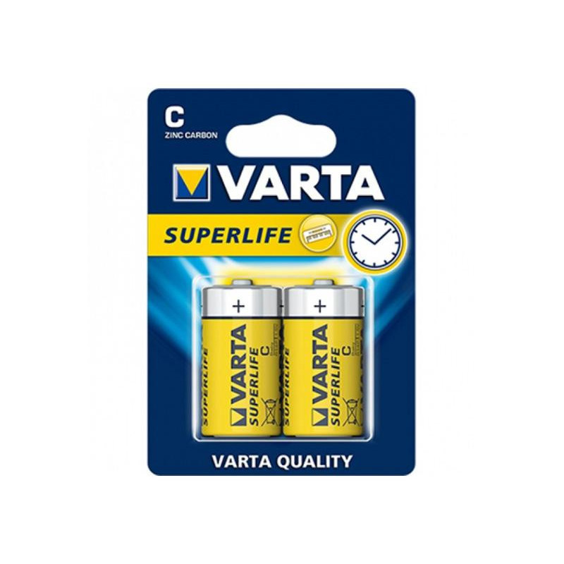 Varta Pack de 2 piles Superlife R14 Baby C Varta Pack de 2 piles Superlife R14 Baby C