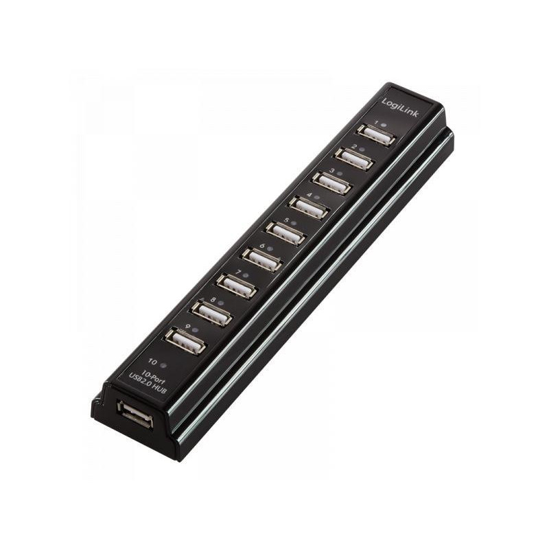 HUB USB 2.0 Logilink 10 Ports avec alimentation (UA0096)