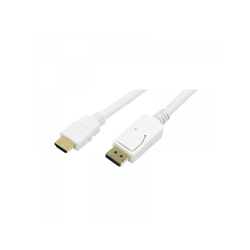 Câble DisplayPort vers HDMI Logilink 2m. Blanc (CV0055) Câble DisplayPort vers HDMI Logilink 2m. Blanc (CV0055)