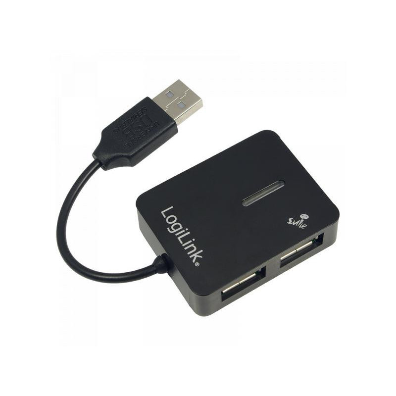 HUB USB 4 ports Logilink USB 2.0. Smile. Noir (UA0139)