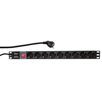 Multiprise 9 prises avec interrupteur marche/arrêt Logilink 19 (PDU9C02)