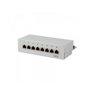 Panneau encastrable Logilink bureau Cat.6. 8-port. blindé. gris (NP0016A)