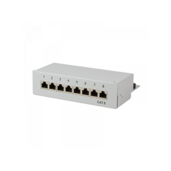 Panneau encastrable Logilink bureau Cat.6. 8-port. blindé. gris (NP0016A)