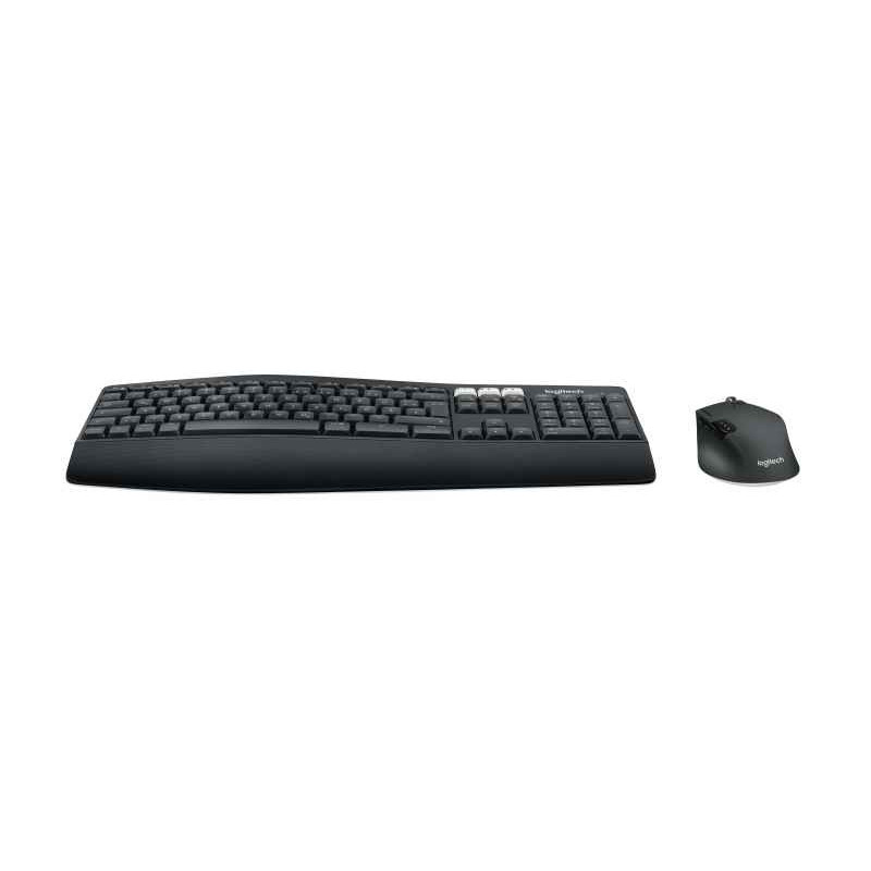 Logitech Clavier allemand QWERTZ Sans fil + Bluetooth MK850 RF Noir