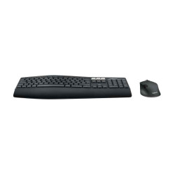 Logitech Clavier allemand QWERTZ Sans fil + Bluetooth MK850 RF Noir