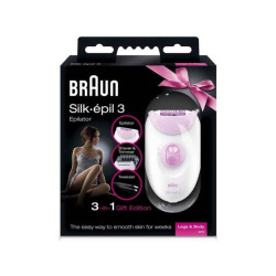 BRAUN Épilateur 3 3270 20pince(s) 48688 (Rose - Blanc)