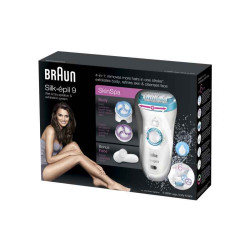 BRAUN Épilateur et exfoliant Wet & Dry 4en1  Silk-épil 9 SkinSpa+ 6 accessoires - 9-969e