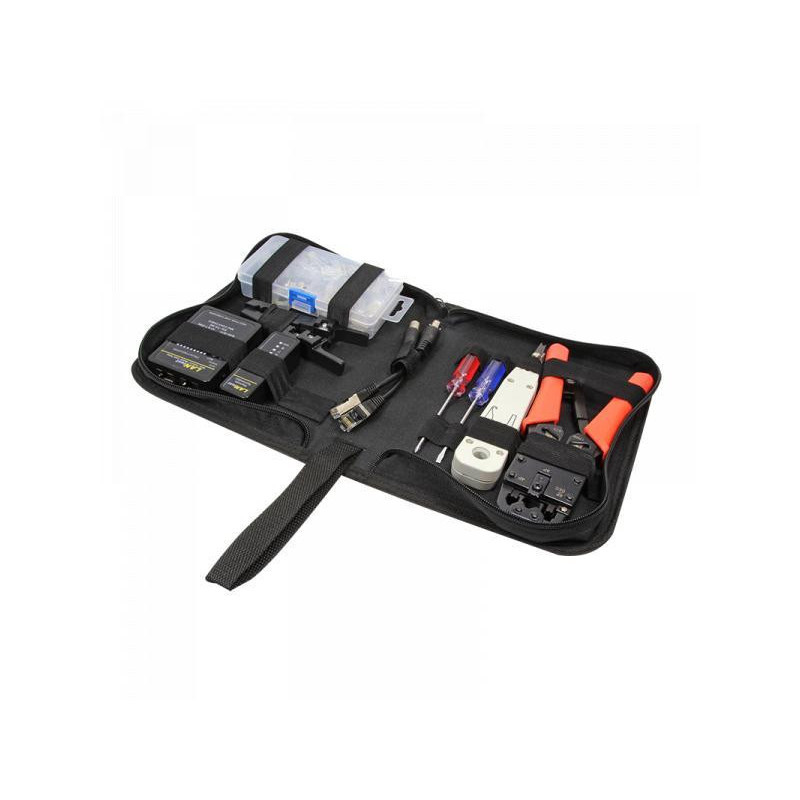Set d\'outils de réseautage Logilink avec sacoche de rangement (WZ0030) Set d\'outils de réseautage Logilink avec sacoche de rangement (WZ0030)