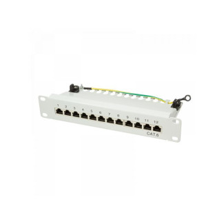 Panneau encastrable Logilink 10 CAT6 12-Port shielded (NP0041) Gris