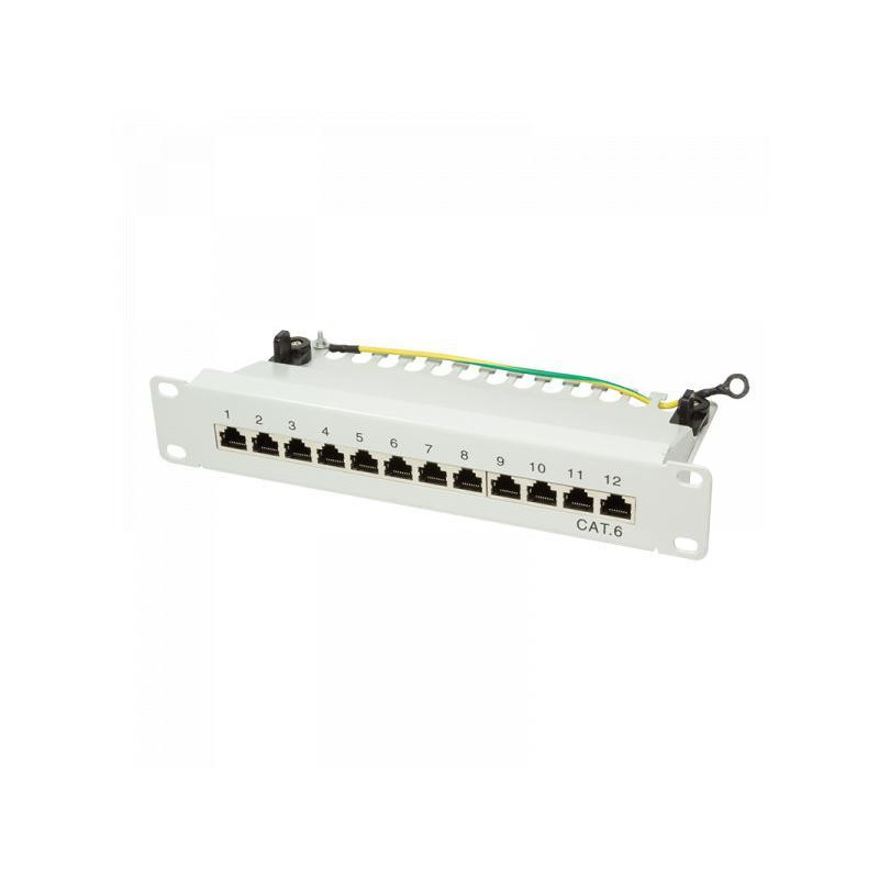 Panneau encastrable Logilink 10 CAT6 12-Port shielded (NP0041) Gris