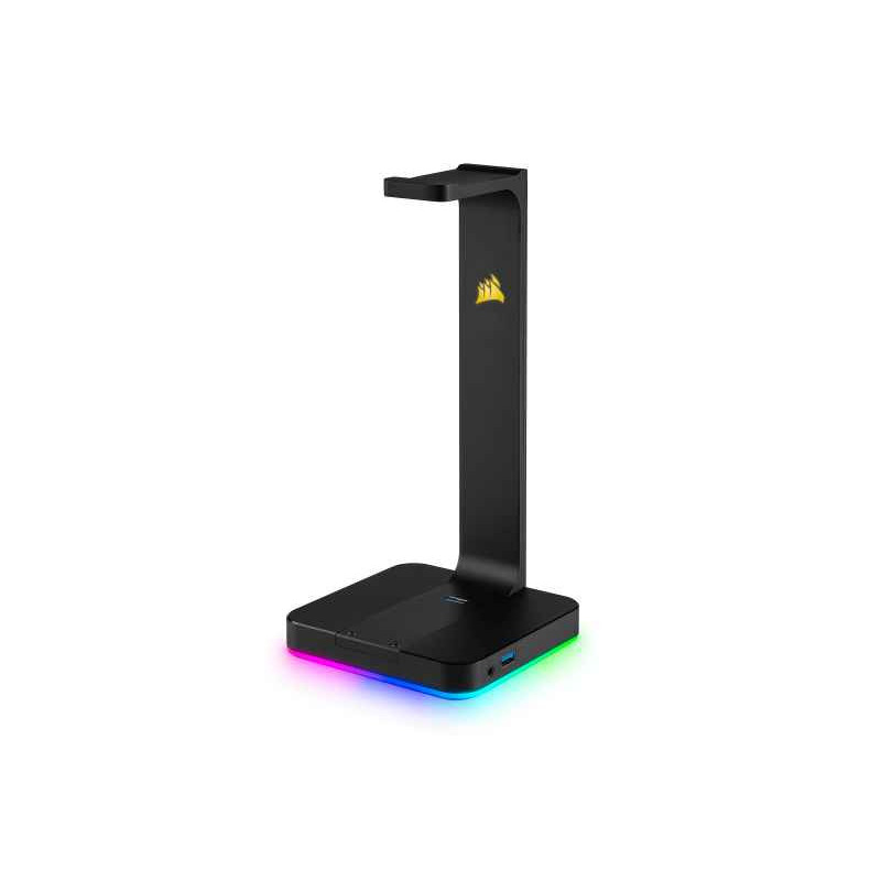 Support pour casque audio Corsair ST100 RGB Premium CA-9011167-EU (Noir) Support pour casque audio Corsair ST100 RGB Premium CA-9011167-EU (Noir)