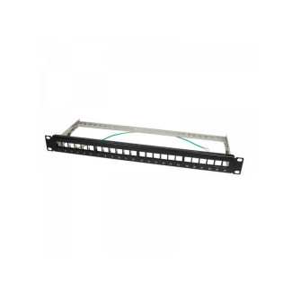 Panneau de brassage Logilink Keystone / 24 ports blindé NK4042 (Noir)